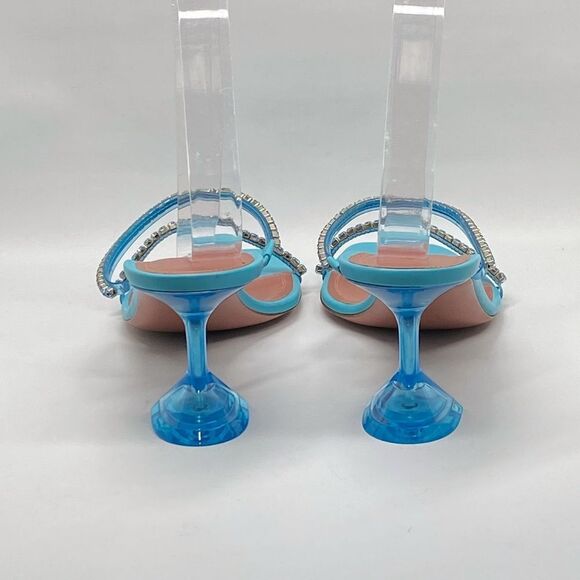 Amina Muaddi Gilda embellished PVC mules size 38 - Picture 9 of 16